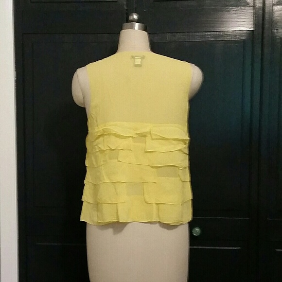 Victoria Secret Yellow Silk Top - Picture 2 of 3